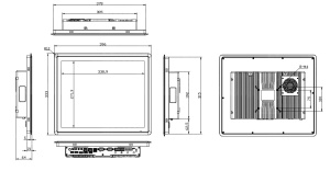 Российский промышленный панельный компьютер FRONT Station 560.601, на базе процессора Intel Corei5-8260U/ Дисплей 17"/резистивный сенсорный экран 1280