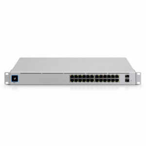 Коммутатор Ubiquiti UniFi Switch Pro 24 PoE |USW-Pro-24-POE| Ubiquiti PoE-коммутатор в стойку, 24х 1G RJ45, 2х 10G |USW-Pro-24-POE| SFP+, раздача 400