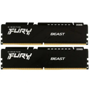 Kingston DRAM 16GB 6000MT/s DDR5 CL40 DIMM (Kit of 2) FURY Beast Black KF560C40BBK2-16