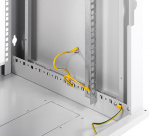 Шкаф коммутационный ЦМО ШРН-ЭКОНОМ (ШРН-Э-12.350) настенный 12U 600x350мм пер.дв.стекл 85кг серый 300мм 15.84кг 180град. 608мм IP20 металл