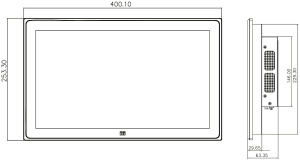Безвентиляторный панельный компьютер iEi PPC2-CW15-EHL-J1/8G Дисплей 15.6" (FHD) с проекционно-ёмкостным сенсорным экраном; антибликовое покрытие (AG)