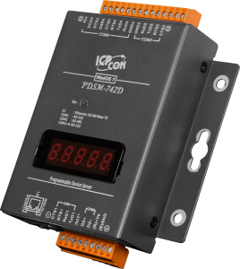 4-портовый программируемый сервер RS-232 и RS-485 с индикацией