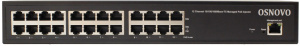 Инжектор/ OSNOVO Управляемый гигабитный PoE инжектор на 12 портов, PoE на порт до 30W, суммарно PoE до 180W, БП встроен