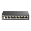 Коммутатор D-Link DGS-1008P/F3A PoE-коммутатор, 8x1000Base-T (4x1000Base-T PoE), PoE-бюджет 60 Вт, корпус металл