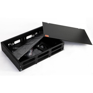Бокс оптический Hyperline FO-19V-2U-6xSLT-W130H30-48UN-BK Бокс оптический универсальный 19" выдвижной, с полкой, от 8 до 48 портов (SC, duplex LC, ST,
