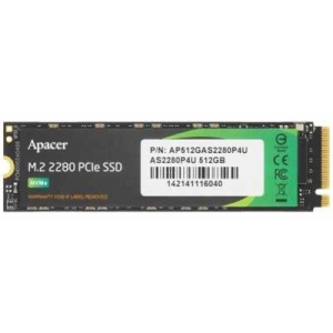 SSD APACER M.2 2280 512GB AS2280P4U Client AP512GAS2280P4U-1 PCIe Gen3x4 with NVMe