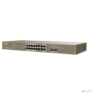 TENDA TEG1118P-16-250W Коммутатор в стойку 16-Ports 10/100/1000 Base-T + 2-Ports 1000 Base-X SFP ports 16-Ports PoE(PoE бюджет 230W)
