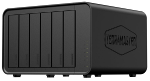 Системы хранения данных TerraMaster F6-424 tower NAS QC 3,4Ghz/8Gb(32)/TRAID,JBOD,RAID0,1,10,5,6/up to 6 HDD SATA(3,5' or 2,5')/2xM.2 2280 NVMe/2xUSB/