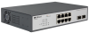 Коммутатор ORIGO Неуправляемый PoE-коммутатор, 8x1000Base-T PoE, 2x1000Base-X SFP, PoE-бюджет 120 Вт, комплект для установки в 19" стойку