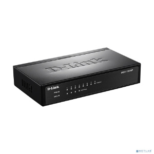 D-Link DES-1008P/C1A Неуправляемый коммутатор с 8 портами 10/100Base-TX (4 порта с поддержкой PoE 802.3af (15,4 Вт), PoE-бюджет 52 Вт)
