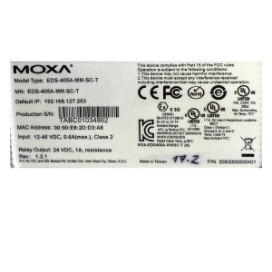 Коммутатор 3 x 10/100BaseTX, 2 x 100BaseFX (многомодовое оптоволокно) с базовыми функциями управления, с расширенным диапазоном температур<br><br><b>П