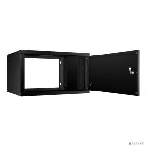 Cabeus WSC-05D-6U55/45m-BK Шкаф телекоммуникационный настенный 19" 6U, серия LIGHT разборный, дверь металл, цвет черный