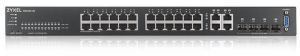 Коммутатор L2 коммутатор Zyxel NebulaFlex Pro GS2220-28, rack 19", 24xGE, 4xCombo (SFP/RJ-45), бесшумный
