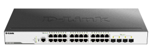 Коммутатор D-Link PROJ Управляемый L2 коммутатор, 24x1000Base-T, 4x10GBase-X SFP+, защита от статического электричества до 6 кВ, CLI, консольный порт