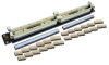 100-парный 110 кросс LANMASTER 19" 1U, блоки в комплекте 100-парный 110 кросс LANMASTER 19" 1U, блоки в комплекте