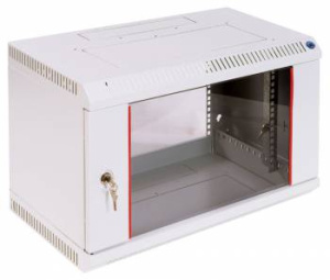 Шкаф коммутационный ЦМО (ШРН-6.650) настенный 6U 600x650мм пер.дв.стекл 200кг серый 600мм 18.6кг 180град. 366мм