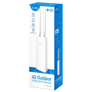 Точка доступа Outdoor 4G LTE Cat 4 N300 Wi-Fi Router Outdoor 4G LTE N300 WiFi Router, Cat.4, 300Mbps Wi-Fi, build-in 4G LTE modem, lightning protectio