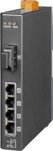 Коммутатор 4 x PoE 10/100BaseTX, 1 x 10/100BaseFX, многомод, разъем SC, металлический корпус
