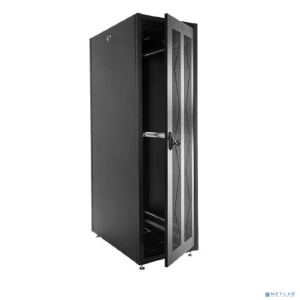 ЦМО Шкаф телекоммуникационный напольный ЭКОНОМ 48U (600 * 1000) дверь перфорированная 2 шт., цвет черный [ШТК-Э-48.6.10-44АА-9005]