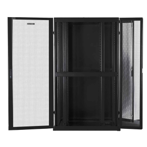 Серверный шкаф SMARTWATT Серверный шкаф Rack S-Series 42U 800x1200мм, двери с перфорацией, боковые панели 4шт и ролики в комплекте, черный (4512020620