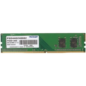 Patriot DDR4 DIMM 4GB PSD44G240082 PC4-19200, 2400MHz