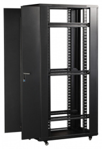 Шкаф коммутационный Lanmaster Business (TWT-CBB-22U-6X10-P1) напольный 22U 600x1000мм пер.дв.перфор. задн.дв.перфор.2-хст. 2 бок.пан. 800кг черный IP2