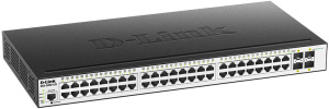 Коммутатор D-LINK Коммутатор/ 48 x 10/100/1000 Base-TX (1000 мбит/с), 4 x SFP