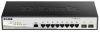 Коммутатор D-Link Управляемый L2 коммутатор, 8x1000Base-T, 2x1000Base-X SFP, защита от статического электричества до 6 кВ, CLI, консольный порт RJ-45,
