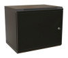 Шкаф коммутационный WRline (WR-TW-1266-SR-RAL9004) настенный 12U 600x600мм пер.дв.металл 2 бок.пан. направл.под винты 60кг черный 520мм 650мм IP20 ста