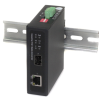 Медиаконвертер OSNOVO OMC-1000-11BX-I Промышленный компактный медиаконвертер Gigabit Ethernet с поддержкой PoE BT до 90W. Порты: 1 x GE (10/100/1000Ba