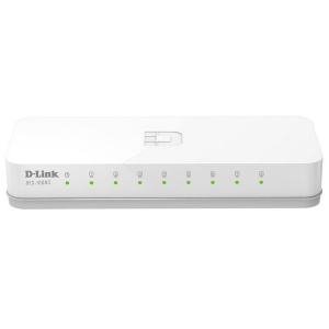 Коммутатор D-Link DES-1008C/B1A L2 Unmanaged Switch with 8 10/100Base-TX ports. 2K Mac address, Auto-sensing, 802.3x Flow Control, Stand-alone, Auto M
