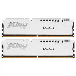 Память оперативная/ Kingston 64GB 6000MT/s DDR5 CL40 DIMM (Kit of 2) FURY Beast White XMP
