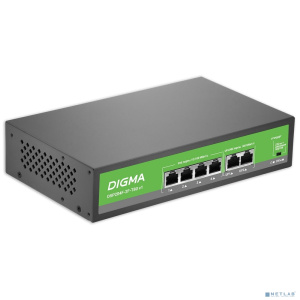 Digma DSP204F-2F-T80 Коммутатор DSP204F-2F-T80 V1 (L2) 6х100Мбит/с 4PoE 4PoE+ 80W неуправляемый