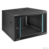Exegate EX298606RUS Шкаф телекоммуникационный 19" настенный 6U ExeGate EC-WM-6U.600.G.BLACK (19”, 6U, 600x600x370mm (ШхГхВ), передняя дверь закаленное