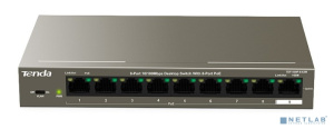 TENDA TEF1109P-8-63W Коммутатор настольный 9-Ports 10/100 Base-TX 8-Ports PoE(PoE бюджет 58W)