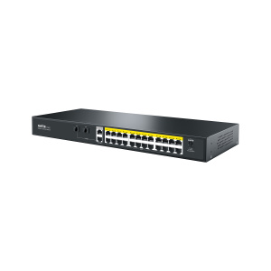 Коммутатор NETIS P124GH (L2) 24x100Мбит/с 2x1Гбит/с 1xКомбо(1000BASE-T/SFP) 1SFP 24PoE 24PoE+ 360W н