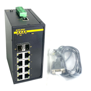 Управляемый коммутатор c 2 слотами 100/1000Base-X SFP , 8 портами 10/100Base-T(X) (разъем RJ45), два входа питания 12 В пост., 24 В пост., PROFINET<