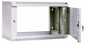 Шкаф коммутационный ЦМО (ШРН-6.650) настенный 6U 600x650мм пер.дв.стекл 200кг серый 600мм 18.6кг 180град. 366мм