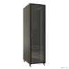 Hyperline TTBR-4281-AS-RAL9004 Шкаф напольный 19-дюймовый, 42U, 2055x800х1000 мм (ВхШхГ), передняя дверь стеклянная, задняя дверь сплошная, ручка с за