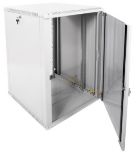 Шкаф коммутационный ЦМО ШРН-ЭКОНОМ (ШРН-Э-18.650) настенный 18U 600x650мм пер.дв.стекл 65кг серый 600мм 31.8кг 180град. 930мм
