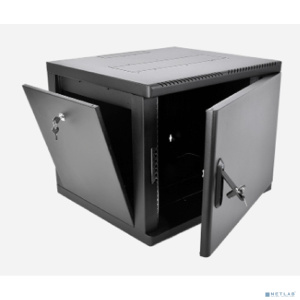 ЦМО Шкаф телекоммуникационный настенный разборный 9U (600 x 520) съемные стенки, дверь металл, цвет черный (ШРН-М-9.500.1-9005)