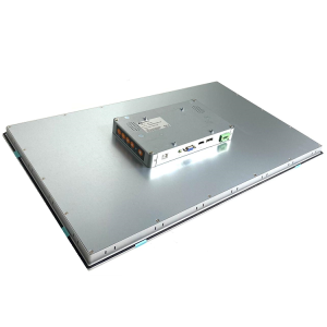 Промышленный монитор Axiomtek P624-C-DC, дисплей 23.8" FHD (450 Нит) с проекционно-ёмкостным экраном. IP65 (передняя панель), Видеоинтерфейсы VGA, HD