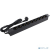 Exegate EX280850RUS Блок розеток ExeGate ServerPro PDU-19H904 Al-9S-EU2.5, 19",1U,алюм, 9Schuko, евровилка, 2.5м