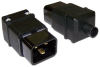 Вилка Вилка IEC 60320 C20, 16A, 250V, прямая, разборная, черная