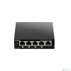 D-Link DES-1005P/B1A Неуправляемый коммутатор с 5 портами 10/100Base-TX, (4 порта PoE 802.3af/at, PoE-бюджет 60 Вт)
