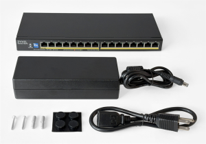 Коммутатор Коммутатор Zyxel GS1100-16EPS, 16xGE PoE+, DIP-switch, настольный, бесшумный, бюджет PoE 135 Вт