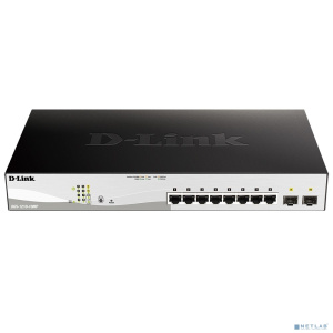 D-Link DGS-1210-10MP/F1A PROJ Настраиваемый L2 коммутатор с 8 портами 10/100/1000Base-T и 2 портами 1000Base-X SFP (8 портов PoE 802.3af/at, PoE-бюдже