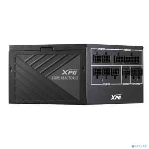XPG CORE REACTOR II 850 black (ATX 3.1, 850W, Full Modular, PWM 120mm FDB fan, Active PFC, DC to DC,Half-Bridge & LLC converter, 80+ GOLD, all Japanes