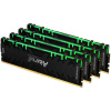 KINGSTON DRAM 32GB 3200MHz DDR4 CL16 DIMM (Kit of 4) FURY Renegade RGB Black KF432C16RBAK4/32