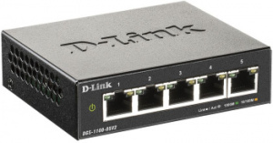 Коммутатор D-LINK DGS-1100-05V2/A1A (L2) 5x1Гбит/с настраиваемый